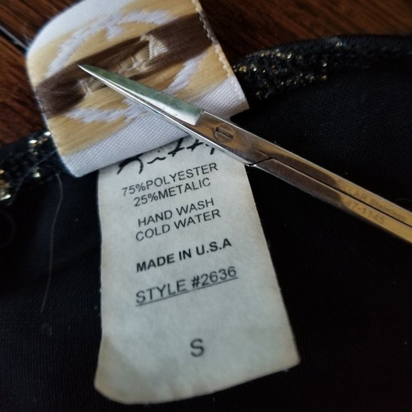 Kitty Black/Shimmering Gold/Mesh Long Evening Dress - Picture 11 of 11